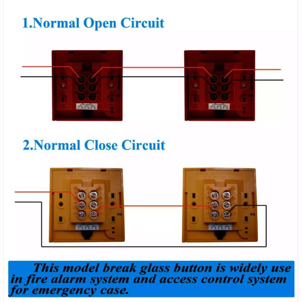 Fire Alarm System Emergency Break Glass Call Point Button EBG002