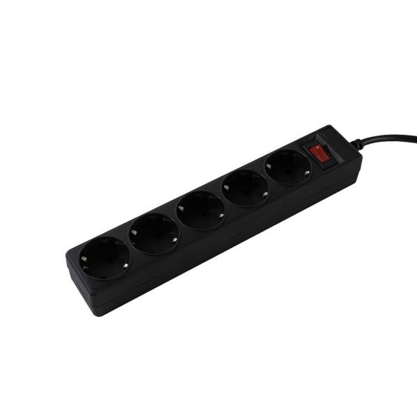 Quality 5 Outlet Power Saving Power Strip , Black Energy Efficient Power Strips for sale