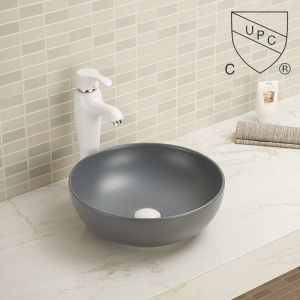 Sanitary Ware Counter Top Bathroom Sink Vessel White Round Wash Basin