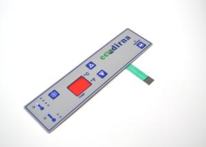 China Plastic Embossed Metal Dome Membrane Touch Switch Keypad 175mmx45mm on sale