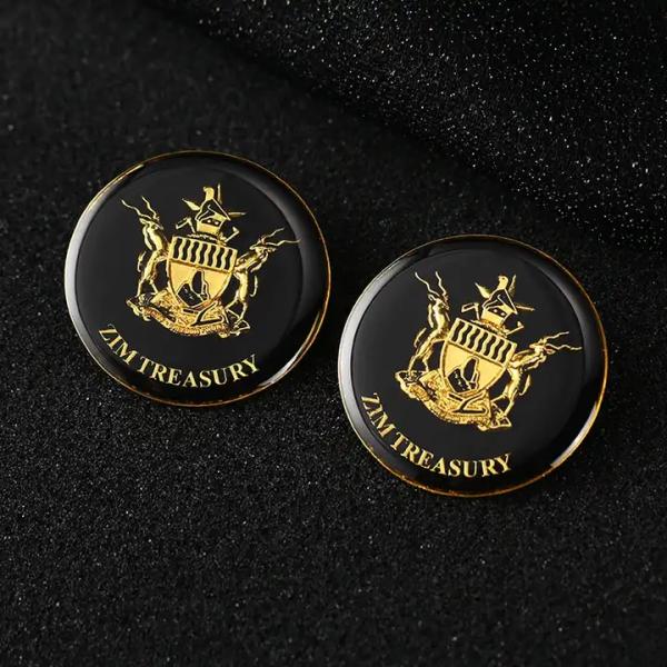 Golden Color Metal Badge 2.5cm 2.8cm 3cm Metal Brooch