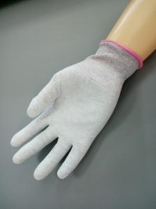 China ESD PU Palm Coated 24cm Cleanroom Gloves Anti Static Skid on sale