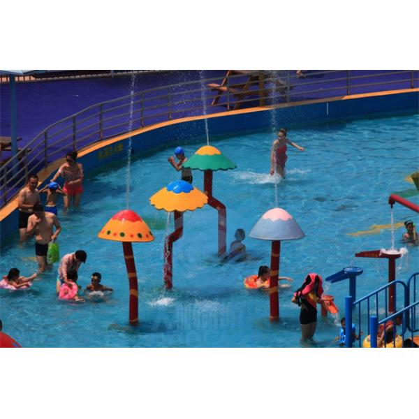 All Fiberglass Made Small Mushroom Fountains For Children Water Park Splash Zone