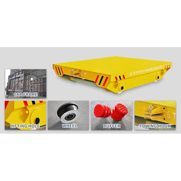 Manual Industrial Cargo Transport Forklift Towing Trolley On Rails Or Concrete Ground