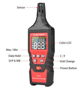 Wholesale 60 Degree Digital Lcd Temperature Thermometer Humidity Meter Clock from china suppliers