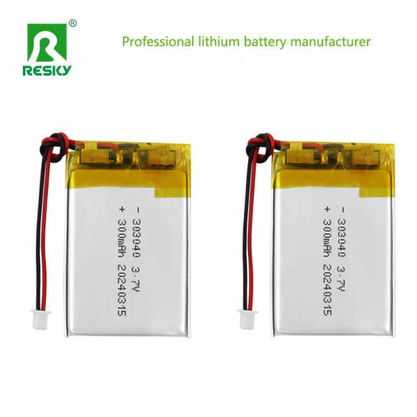 Lithium Polymer Battery Cell 3.7V 303040 300mAh 1.11wh Rechargeable Lipo Battery For LED Lamp