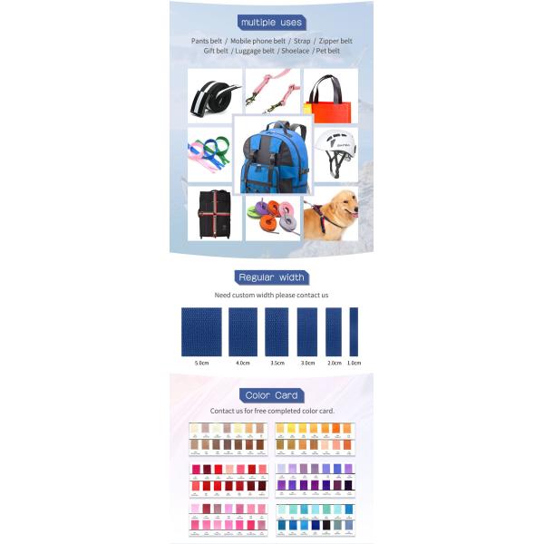 Thin PP Webbing 10mm To 50mm Lightweight Polypropylene Webbing