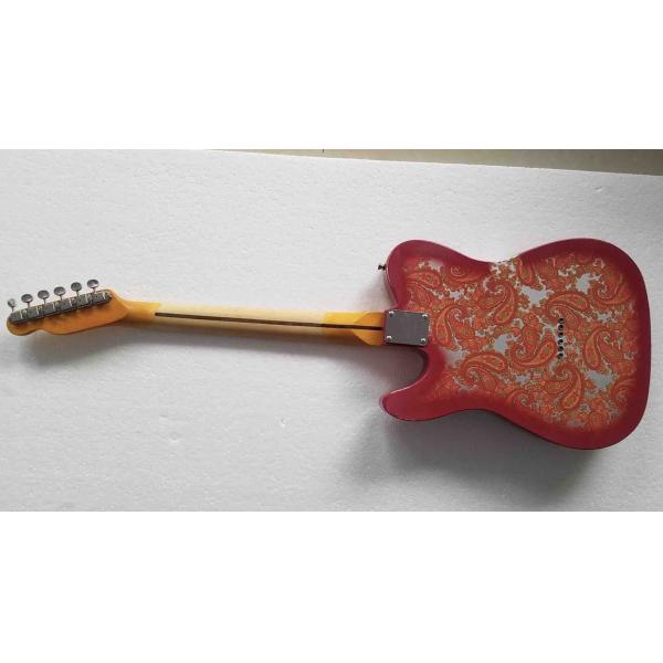 Custom Flower Power F-Holes Tele Electric Guitar