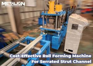 15Kw Strut Channel Roll Forming Machine Hydraulic Punching And Adjustable Guide System