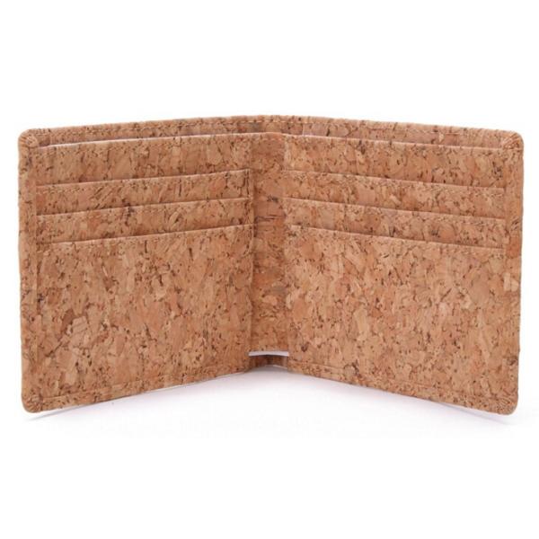 Cool men cork wallet with different color 11x9cm with card and money slot, customized logo