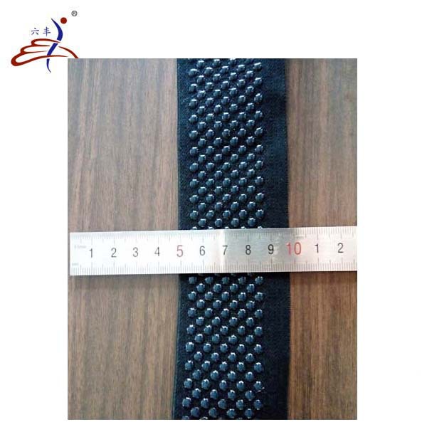 Silicone Non Slip Elastic Tape 1mm 2mm Polyester Rubber Woven Webbing