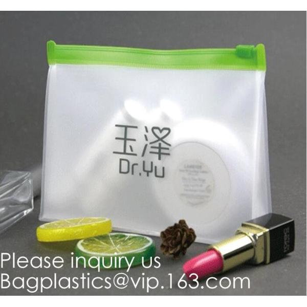 Fashion Travelling Heat-Sealed Clear EVA Cosmetic Bag With Yellow Snap Button And Rubber Handle Pouch By L'Oreal, Sedex