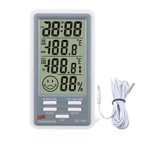 Quality LCD Screen Digital Thermometer Hygrometer Temperature Humidity Meter Alarm Clock for sale
