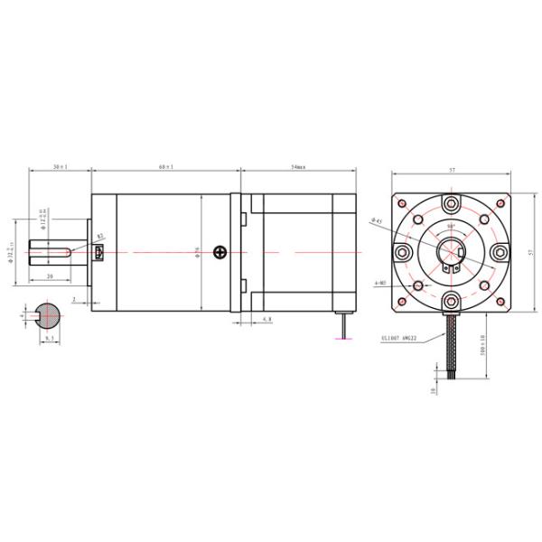 NEMA23 Ratio 15/1 Geared Stepper Motor With Gearbox Planetary Reducer 57mm Stepping Motor