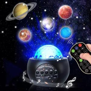 Wholesale HD 10 Planets Music Projector Lamp Romantic Nebula Starry Bedside Atmosphere Lamp Wireless Speaker With Remote Control from china suppliers