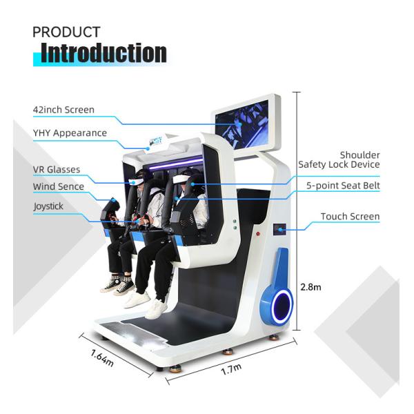 9d VR cinema 2 Seats Game VR Rotating 360 Simulator with wind sense effect
