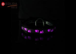 Wholesale Black Nylon Luminous Dog Collars LED Night Safe Harness Battery CR2032 With 80-120 Hours from china suppliers