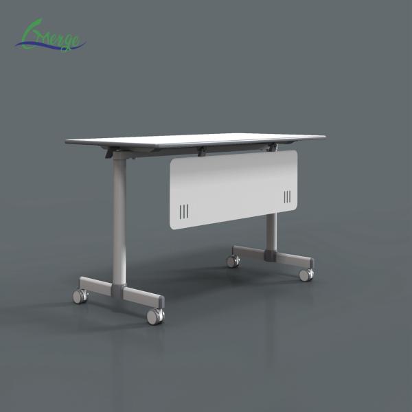 Quality Rectangular White Folding Table with 25mm Thickness Top Included for sale