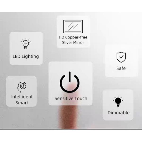 Irregular Cloud Shaped Wall Hanging Decor Mirror Smart Led Wall Mirror For Bathroom