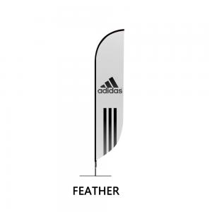 China UV Printing Promotional Feather Flags Polyester Fabric Flag Pole Advertising Banners on sale