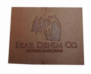 Wholesale Printing ODM Custom Leather Labels Adhesive Backing from china suppliers