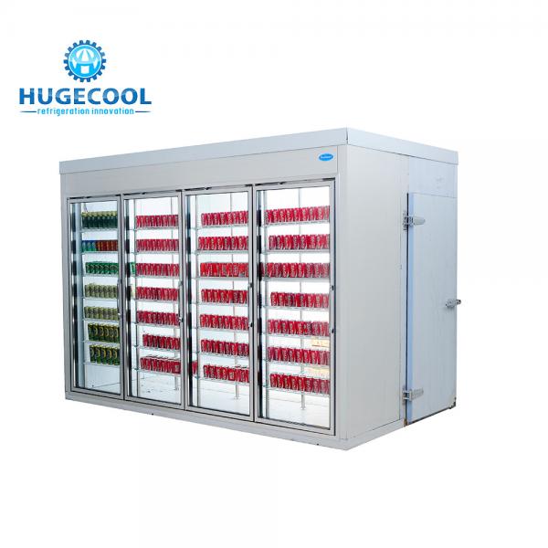Quality 4 Door Convenience Store Fridge , Beverage Cooler Refrigerator For Supermarket for sale
