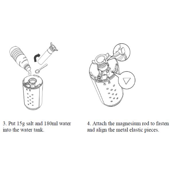 ABS LED Salt And Water Lamp New Energy String Light RGBY Color Pollution Free