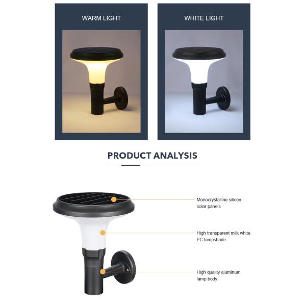 Exterior Wireless Metal Solar Wall Mounted Solar Light IP65 Waterproof For Courtyards