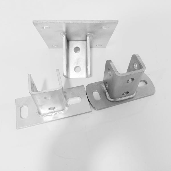 Customized Strut Channel Fittings Flat Angle silver For electrical Channel accessories