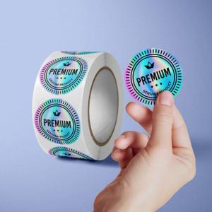 Wholesale QR Code Metal Holographic Sticker Printing Customized Thickness from china suppliers