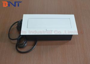China White Color 3* French Plug Desk Mounted Power Sockets For High - Class Office on sale