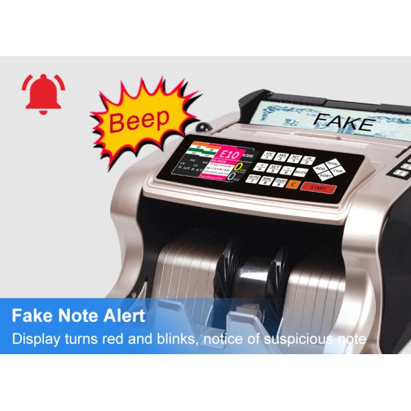 INR TFT LCD Indian Currency Counting Machine CAD Mixed Denomination Money Counter