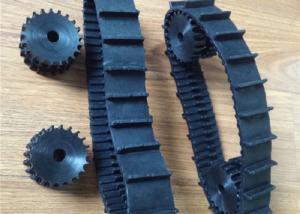 China Black Robot Rubber Tracks lawn mover rubber tracks 40mm *9.3mm*66 with nature strong fiber for small prototype Machinery on sale