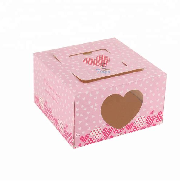 Quality custom cake box with pvc window for sale