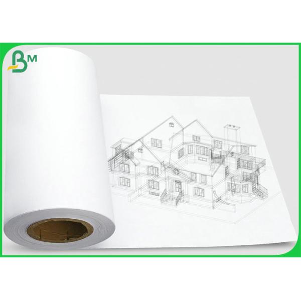Bond Engineering Plotter Paper 36'' x 500'' 2'' Core CAD Paper Rolls