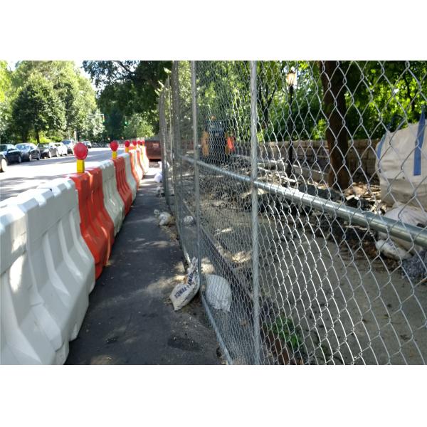 Pre - Galvanized Pipes 14 Microns Portable Chain Link Fence Panels