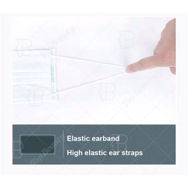 Foldable Earloop Surgical Mask 3 Ply Non Woven Skin Friendly No Stuffy