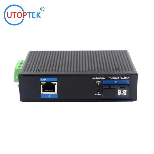 10/100M 1fiber+1RJ45 Single fiber SC 20km DIN rail unmanaged industrial media converter