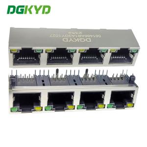 Wholesale DGKYD561488AB1A3DY1027 RJ45 Multi Port Socket 8p8 Connector Four Port Direct Plug Connector Network Port Socket from china suppliers