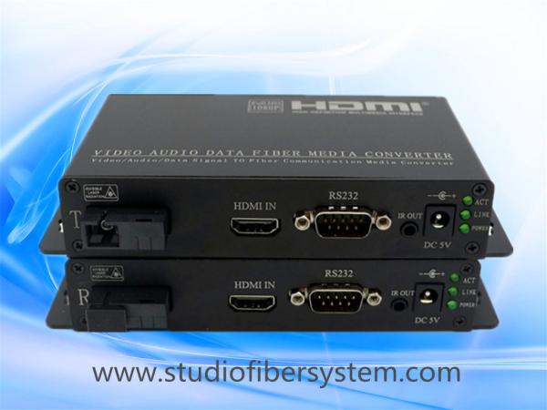 HDMI over fiber extenders with RS232 control data point to point popplication