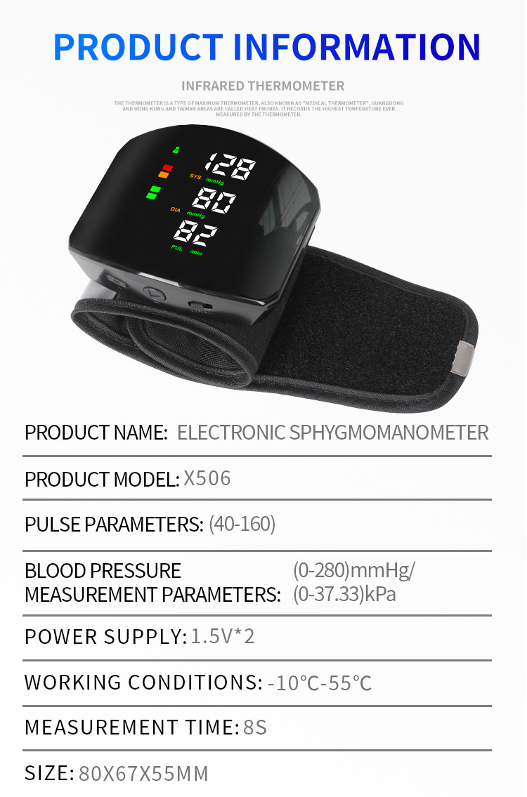 Portable, Large-Sized LCD Digital Display With Voice Prompt Function For Blood Pressure Monitoring