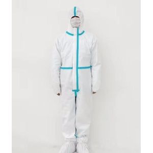 Buy cheap Safety Disposable Protective Suit Clothing Sterile With Hood Near Me from wholesalers