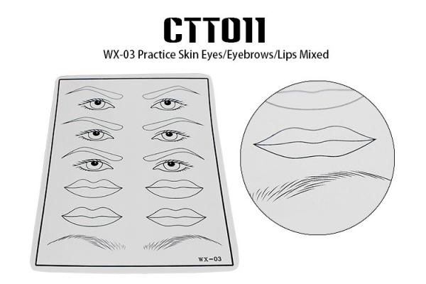 Quality Durable Sheet Eyebrow / Lips / Face Practice Skin 15 X 20 Cm for sale