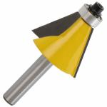 Yellow Color Woodworking Router Bits / Chamfer Edge Forming Router Bits 1 / 4"