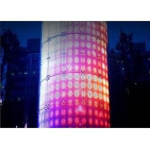 Super Slim Transparent Flexible Led Display , Cylinder / Circle Led Screen