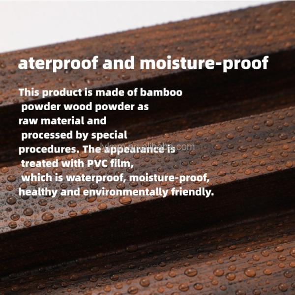 Nano PVC Wood Effect Indoor Fluted Wall Panel for Moisture-Proof Interior Decoration