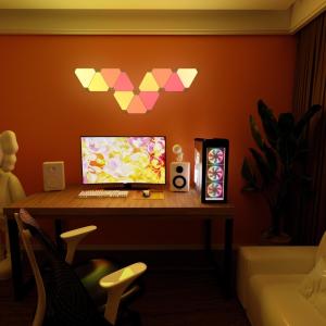 Wholesale Adjustable RGBIC Smart Triangle Led Light with Wifi Bluetooth Control from china suppliers