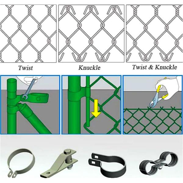 18 Gauge Black PVC Chain Link Fence