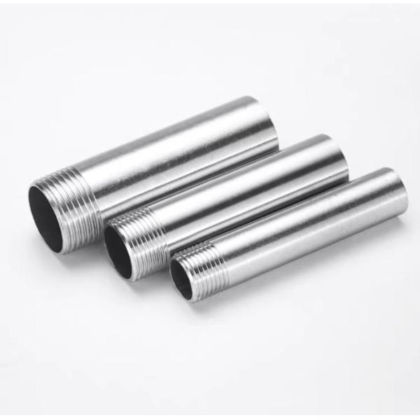 304 Stainless Steel Pipe Fitting Weld Nipple Coupling Connector for Water Oil Air Silver