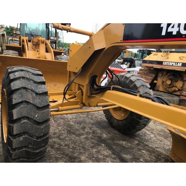 6 Cylinders Used Motor Graders Caterpillar 140H With Ripper
